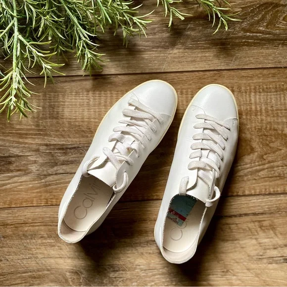 Calvin Klein Shoes Nwt Calvin Klein Womens White Irena Laceup